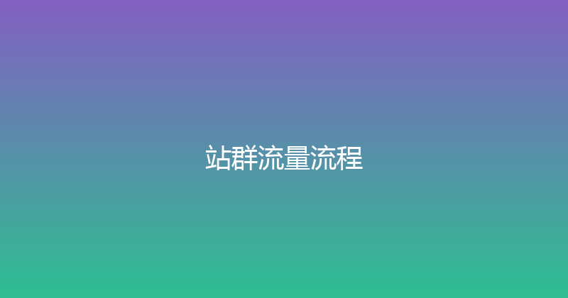 站群流量流程 封面图
